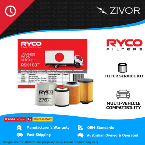 New RYCO 4WD Filter Service Kit For ISUZU F SERIES FRR110-240 5.2L 4HK1 RSK183