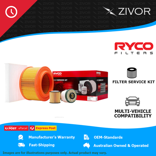 RYCO 4WD Filter Service Kit For FORD EVEREST UA 3.2L Duratorq TDCi P5AT RSK25C