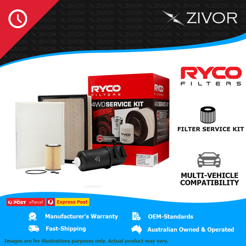 RYCO 4WD Filter Service Kit For VOLKSWAGEN AMAROK 2H#, S#B TDI420,TRADIE RSK27C