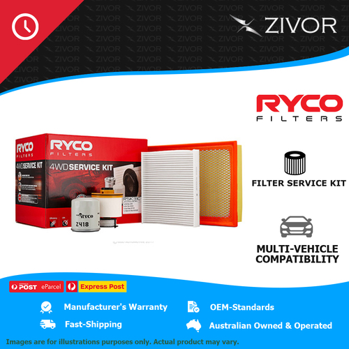 New RYCO 4WD Filter Service Kit For TOYOTA HILUX GUN135R 2.4L 2GD-FTV RSK31C