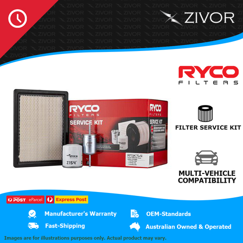 RYCO Filter Service Kit For HOLDEN COMMODORE VX SERIES 1 3.8L Ecotec L67 RSK54