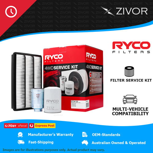 New RYCO 4WD Filter Service Kit For MITSUBISHI PAJERO NT 3.2L 4M41 Di-D RSK8