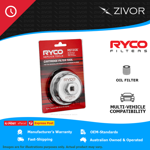 RYCO Cartridge Oil Filter Tool For TOYOTA FJ CRUISER GSJ15R 4.0L 1GR-FE RST206