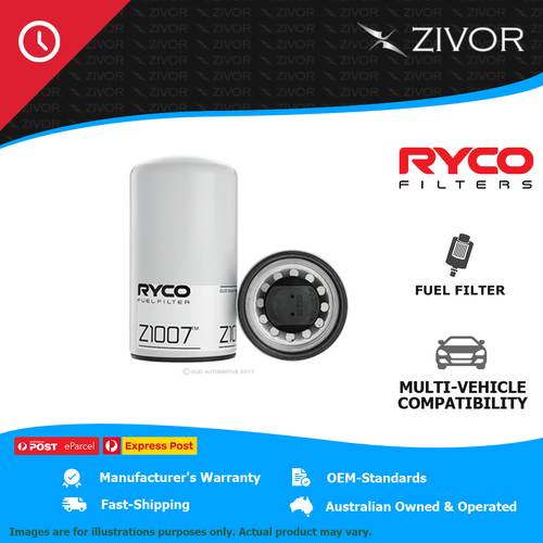 New RYCO Fuel Filter Spin On For KENWORTH T610 14.9L X15 Z1007