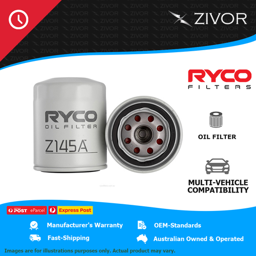 RYCO Oil Filter Spin On For NISSAN SKYLINE R32 (GREY IMPORT) 2.6L RB26DETT Z145A