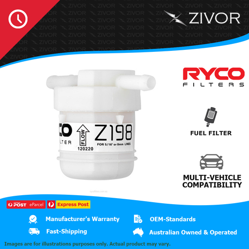New RYCO Original Manufacture Fuel Filter In-Line For MAZDA 929 HB 2.0L MA Z198