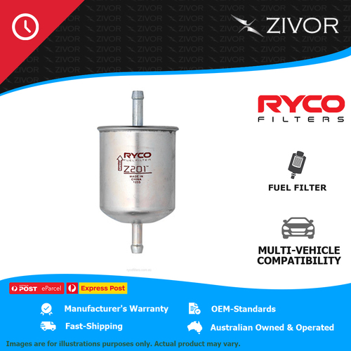 RYCO Fuel Filter In-Line For NISSAN SKYLINE R34 (GREY IMPORT) 2.5L RB25DE Z201