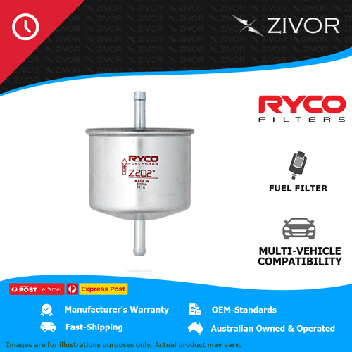 RYCO Fuel Filter In-Line For NISSAN MAXIMA U11 (GREY IMPORT) 2.0L VG20ET Z202