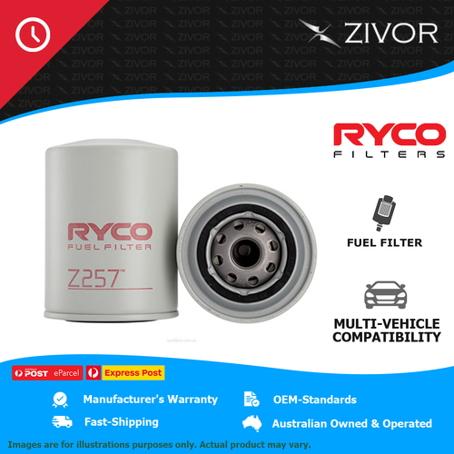 New RYCO Fuel Filter Spin On For MITSUBISHI FUSO FIGHTER FK415 6.6L 6D14 Z257