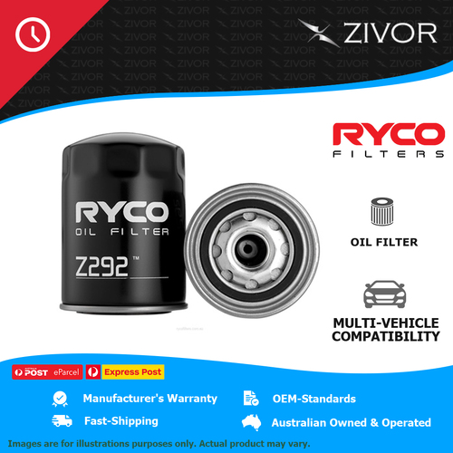 New RYCO Oil Filter Spin On .6kg lubrication system Longer Life - Quality Z292