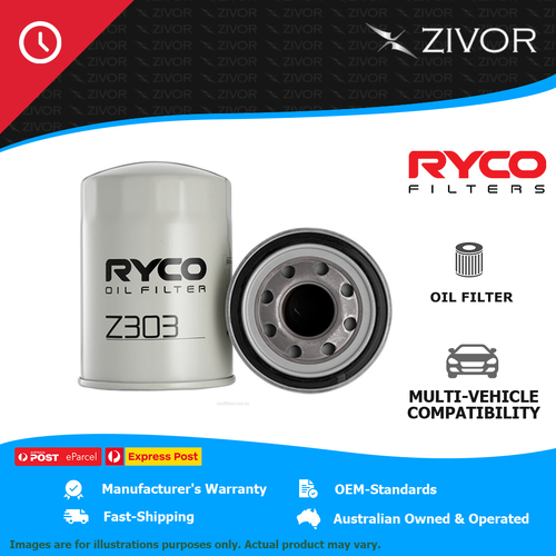New RYCO Oil Filter Spin On For HINO 500, RANGER FC 3J 6.6L J07C Z303