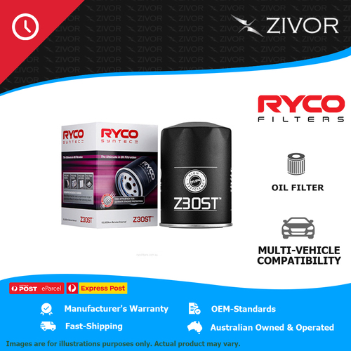 New RYCO Syntec Oil Filter Spin On For HOLDEN TORANA LX 2.8L 173 cu.in Red Z30ST
