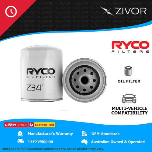 New RYCO Oil Filter Spin On .83kg lubrication system Longer Life - Quality Z34