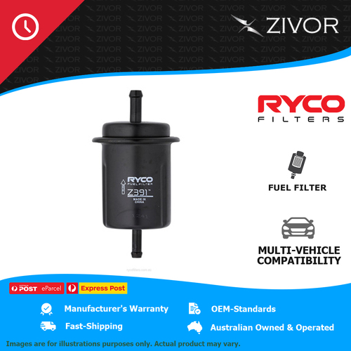 New RYCO Fuel Filter In-Line For TOYOTA LANDCRUISER FJ80 4.0L 3F-E Z391