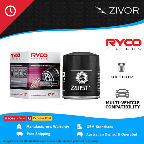 New RYCO Syntec Oil Filter Spin On For MITSUBISHI OUTLANDER ZK Z411ST