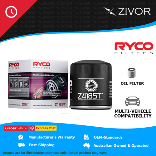 RYCO Syntec Oil Filter Spin On For FORD MONDEO MD 2.0L Ecoboost TNCD TNCF Z418ST