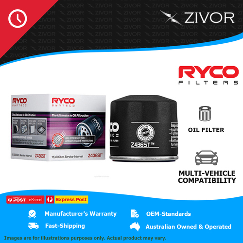 New RYCO Syntec Oil Filter Spin On For SUBARU FORESTER S2 SG 2.5L EJ253 Z436ST