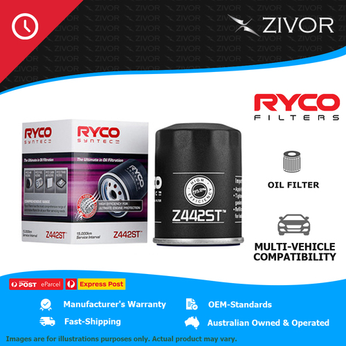 New RYCO Syntec Oil Filter Spin On For NISSAN NX/NX-R N14 2.0L SR20DE Z442ST