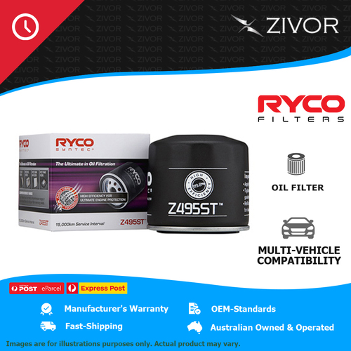 New RYCO Syntec Oil Filter For SUBARU OUTBACK B2A BG 2.5L EJ25D Z495ST