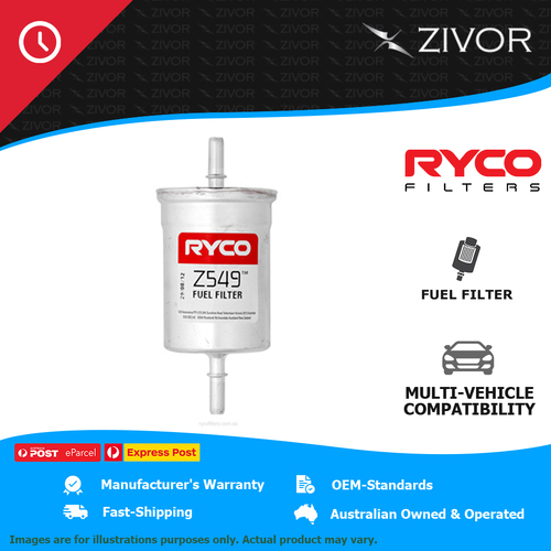 New RYCO Fuel Filter In-Line For RENAULT LAGUNA X91 2.0L F4Rt Z549