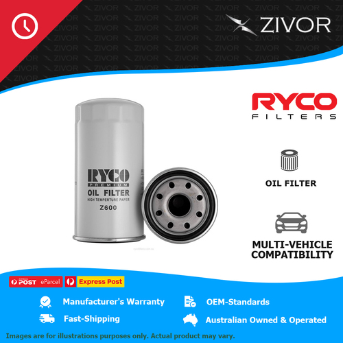 New RYCO Oil Filter Spin On For ISUZU D-MAX TF 3.0L 4JJ1-TC Z600