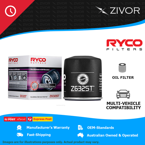 RYCO Syntec Oil Filter Spin On For FORD FOCUS LT 2.0L Duratec AODB AODE Z632ST