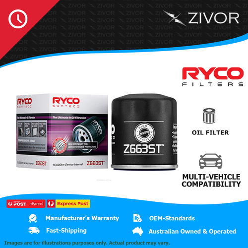 RYCO Oil Filter Spin On For HOLDEN COMMODORE VE SERIES 1 SS/SSV Z663ST