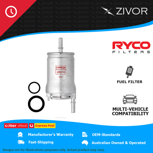 New RYCO Fuel Filter In-Line For VOLKSWAGEN POLO 9N 1.4L AHW, BBY, BKY Z674