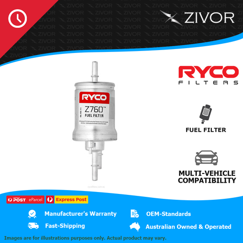 New RYCO Fuel Filter In-Line For VOLKSWAGEN JETTA 1K2 147TSI 2.0L CAWB Z760