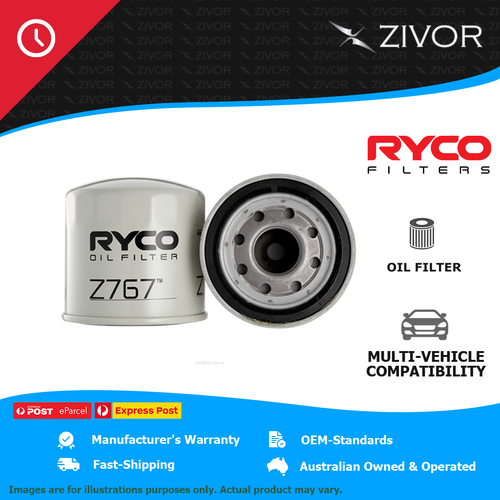 New RYCO Oil Filter Spin On For ISUZU N SERIES NQR450 4.8L 4HE1-T Z767
