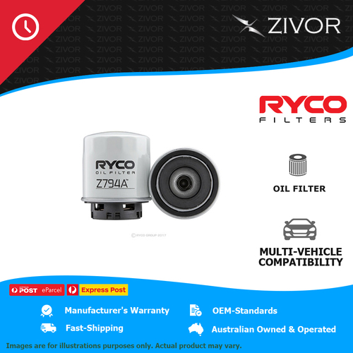 New RYCO Oil Filter Spin On For VOLKSWAGEN GOLF 6 5K1, 517, AJ5 90TSI Z794A
