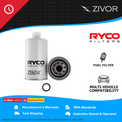 New RYCO Fuel Filter Spin On .74kg original manufacturer standard Z824