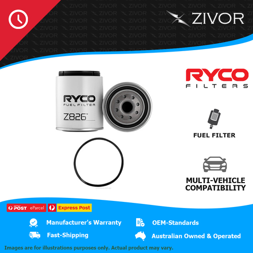 New RYCO Fuel Filter Spin On For HINO 500, RANGER GT PRO 8 8.0L J08C Z826