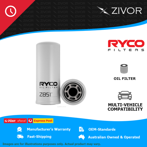 New RYCO Oil Filter Spin On For DYNAPAC CA252/D 4.5L QSB 4.5 Z851