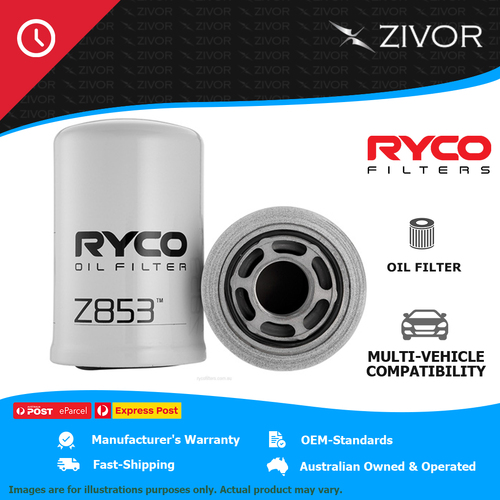New RYCO Oil Filter Spin On 1.13kg lubrication system Longer Life - Quality Z853