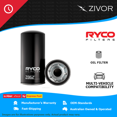New RYCO Oil Filter Spin On For KENWORTH T600 14.0L Series 60-14.0L Z862