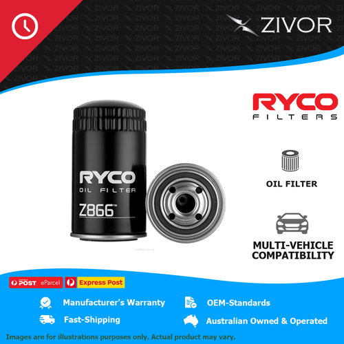 New RYCO Oil Filter Spin On .75kg lubrication system Longer Life - Quality Z866