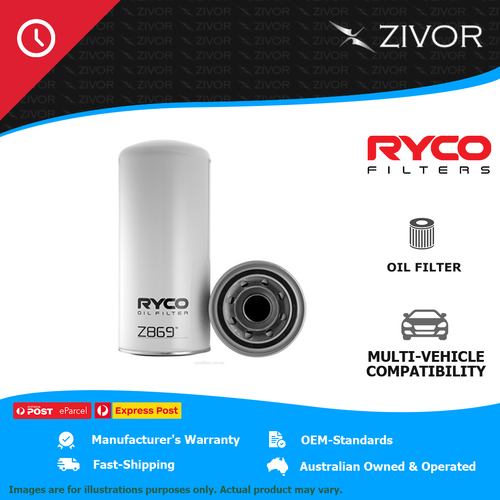 New RYCO Oil Filter Spin On For AUTOBUS COACH 12.0L C12 Z869
