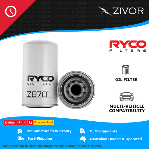 New RYCO Oil Filter Spin On For DYNAPAC CA2500D/PD 4.5L QSB 4.5 Z870