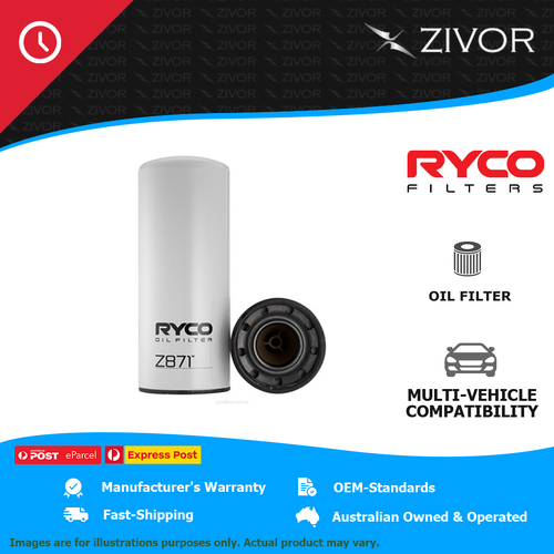 New RYCO Oil Filter Spin On For WESTERN STAR 4700 SERIES 8.9L ISL 8.9 Z871
