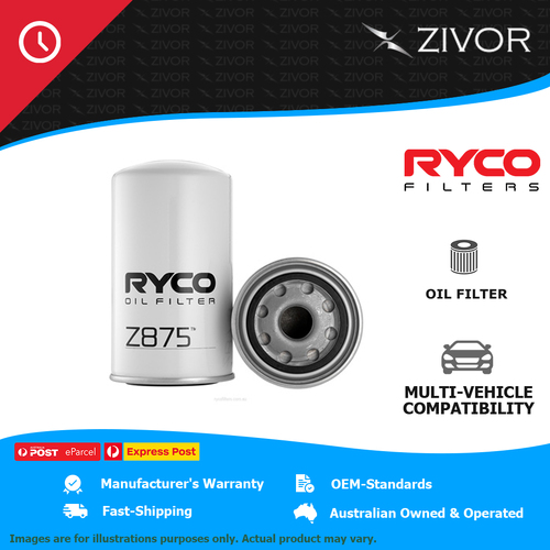 New RYCO Oil Filter Spin On .7kg lubrication system Longer Life - Quality Z875