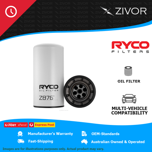 New RYCO Oil Filter Spin On 1.26kg lubrication system Longer Life - Quality Z876