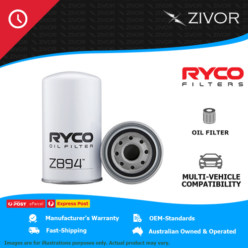 New RYCO Oil Filter Spin On For IVECO EUROCARGO ML170E27 5.9L TECTOR 5.9 Z894