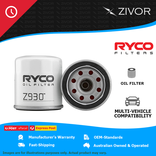 New RYCO Oil Filter Spin On For HOLDEN BARINA MJ SPARK 1.2L B12D1 LMU Z930