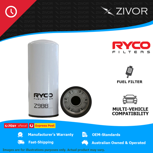 RYCO Fuel Filter Spin On For WESTERN STAR 4800 SERIES 14.9L ISX & Signature Z988