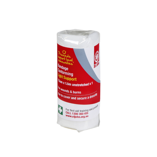 ST JOHN Conforming Bandage 7.5cm x 1.5m Medical First Aid Support #1020