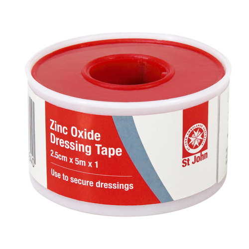 ST JOHN Zinc Oxide Dressing Tape 2.5cm x 5m Medical Adhesive Support #1120