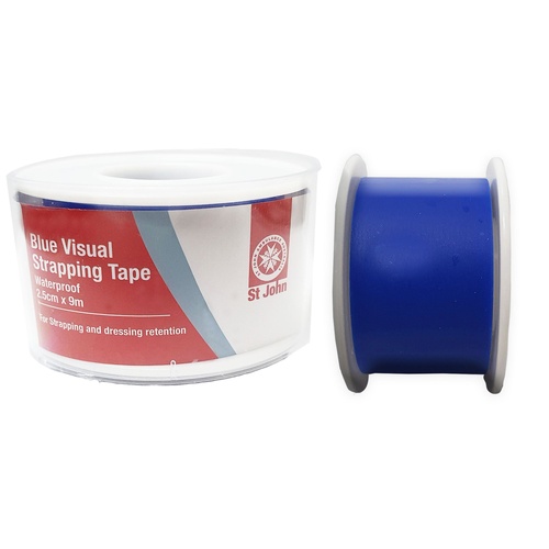 ST JOHN Blue Strapping Tape 2.5cm x 9m First Aid Medical Support #112001