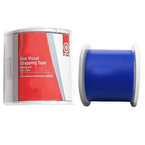 ST JOHN Blue Strapping Tape 5cm x 5m Medical First Aid Support #112002
