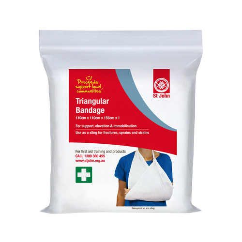 ST JOHN Triangular Bandage 110cm x 110cm First Aid Support Sling #1181